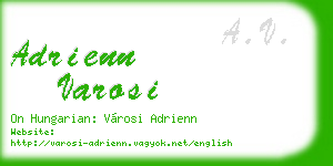 adrienn varosi business card